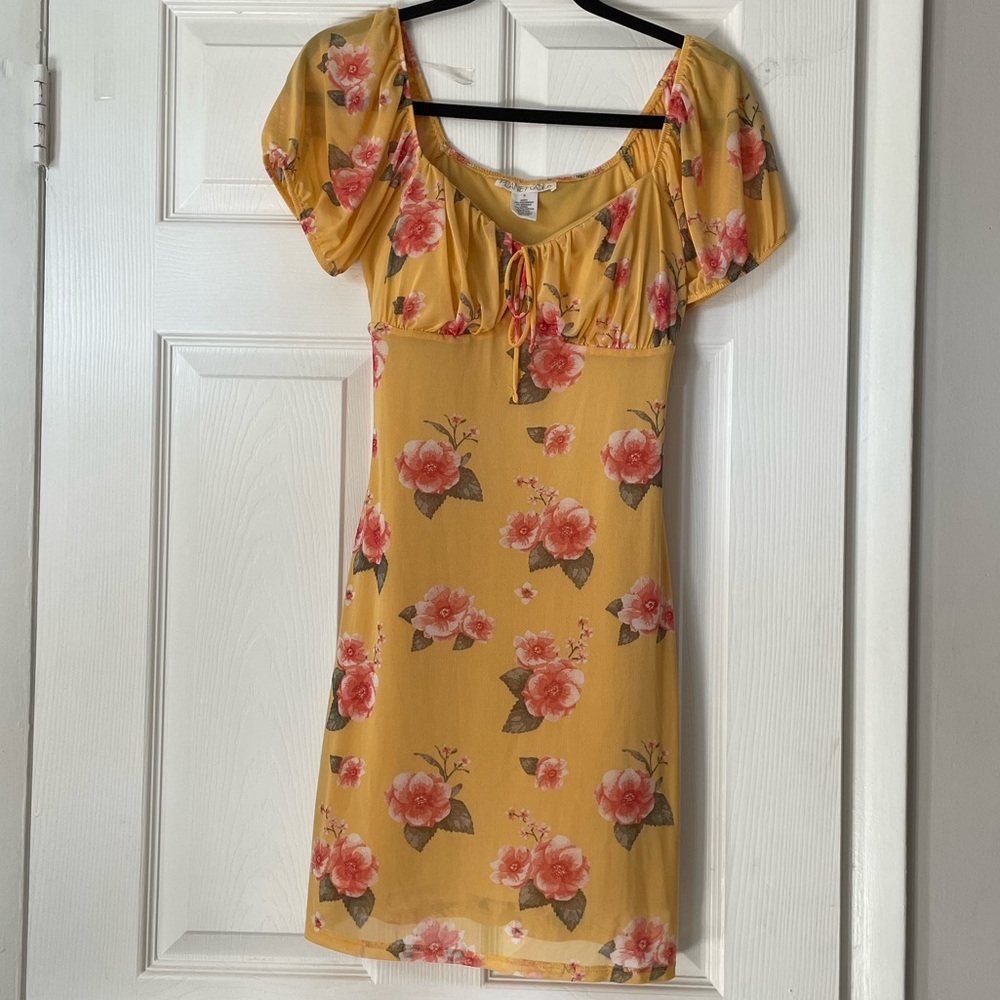 Planet Gold Floral Bodycon Dress